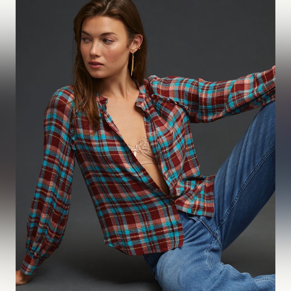 Anthropologie Pilcro Plaid Buttondown